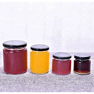 20ml 50ml 80ml 100ml 200ml Round Transparent Food Grade Hermetic Jam Glass Jar With Metal Screw Top  Lid