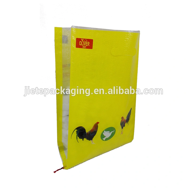 laminated and printed virgin transparent plastic pp woven rice packaging bags