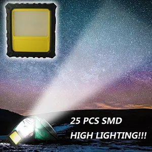 1395 LUMENS 24PCS SMD RECHARGEABLE 2018 HOT SALE PLASTIC HANGING HOOK WORKING LIGHT FLOOD LIGHT
