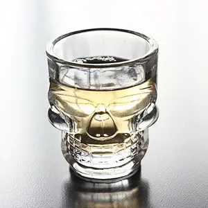 45ml Skull head Glass for Spirits Vodka Wine Whiskey Cocktail Shot Glasses for Party Bar