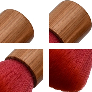 Professional Bamboo Handle Red Hair Makeup Brush Blending Cosmetic Kabuki Brush Foundation Blush Powder Brushes Tools