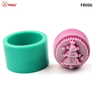 F8006 Creative Fondant Tire Soap Molds Silicone 3d Christmas Tree decorative cake Mould silicone Soap mold