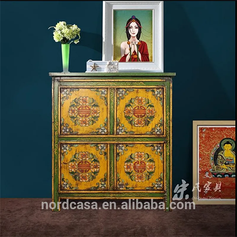 hand painted antique style tibetan furniture