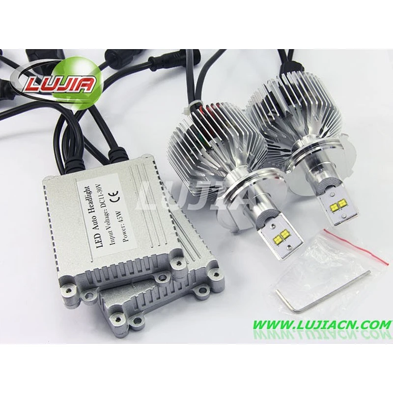 5th Gen New Design!!! CE RoHS P5 4500lm 45w Led headlight Bulbs H7, High Power Car Headlight H7 P5 LED kit