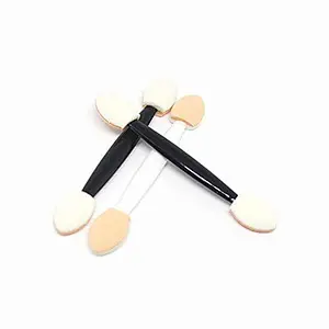 Promotional makeup applicator Double-end Eye Shadow Eyeliner Brush Sponge with glitter handle