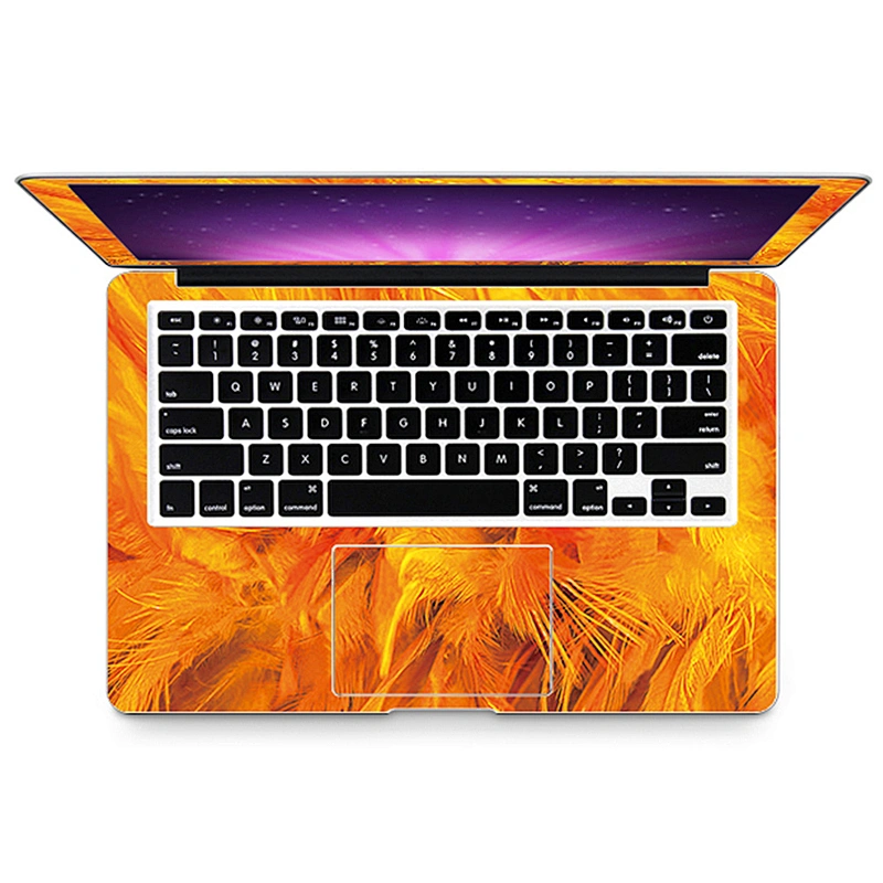 High quality custom laptop palm rest sticker PVC skins for macbook pro 13.3 pro 11 air 13.3,Feather