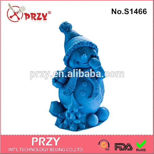 handmade silicone Snowman with Christmas tree soap mold