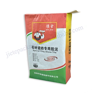 Multilayer kraft paper mortar bag 20kg for cement,clay stone tile,tile adhesive