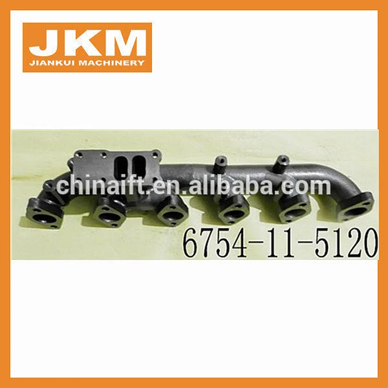 6D102 engine exhaust manifold 6735-11-5120 oil tube 6738-81-8410 exhaust muffler 6738-11-5510 6732-61-6270
