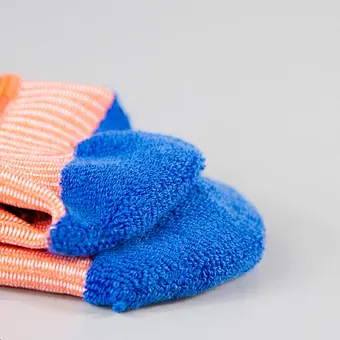 Men's Unisex Nylon Cotton Orange Color Jcquard Free Terry Running Socks