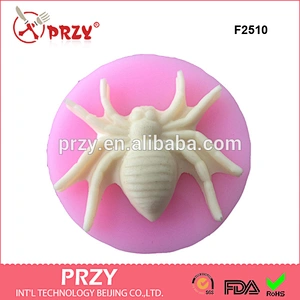 F2510 Spider shape fondant silicone mold spider shape silicone mould for cake decoration animal fondant mold