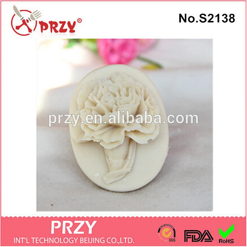 DIY handmade peony design silicone molds for soap making
