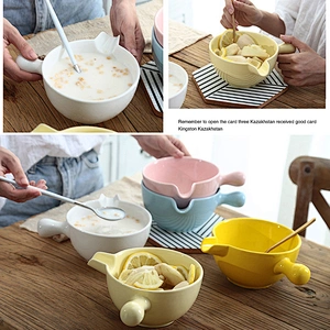 Tableware Lovely Korean Style Ceramic Bowl Home Fruit Salad Vegetable Bowl Porcelain Table Food Bowl