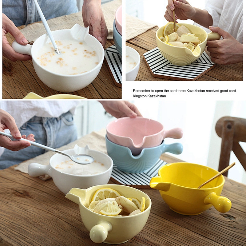 Tableware Lovely Korean Style Ceramic Bowl Home Fruit Salad Vegetable Bowl Porcelain Table Food Bowl