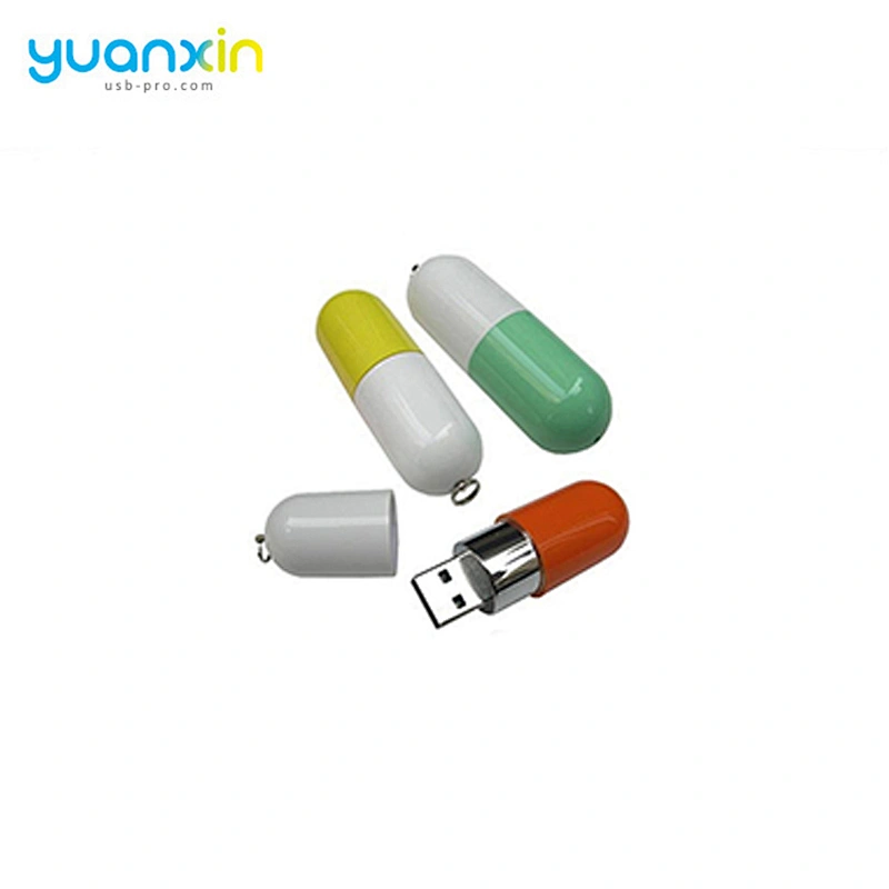 Custom High capacity Colorful plastic pill usb flash drive
