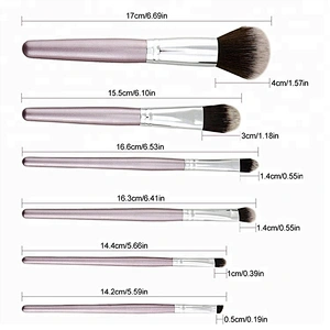 New Custom Logo Synthetic Hair 6pcs Makeup Brush Set Professional