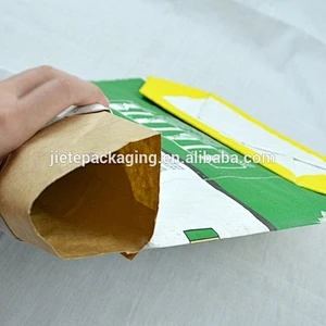 Video, recycling kraft paper plastic compound bag with block bottom and valve port for packaging glue powder, cement 10kg