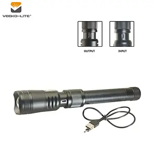 USB INPUT&OUTPUT ALUMINIUM FLASHLIGHT 1000 LUMENS 3.7V  4000MAh LI-ION RECHARGEABLE BATTERY TORCH
