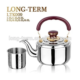 LTK009D stainless steel insulated kettle with strainer