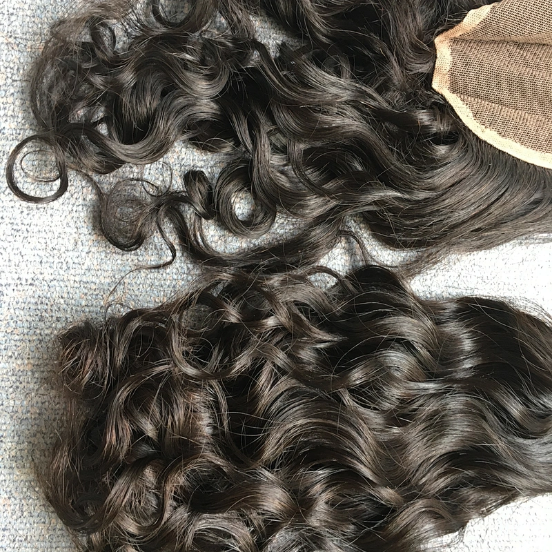 The best seller all over the world 16 inch deep wave cuticle aligned malaysian hair bundles with closure