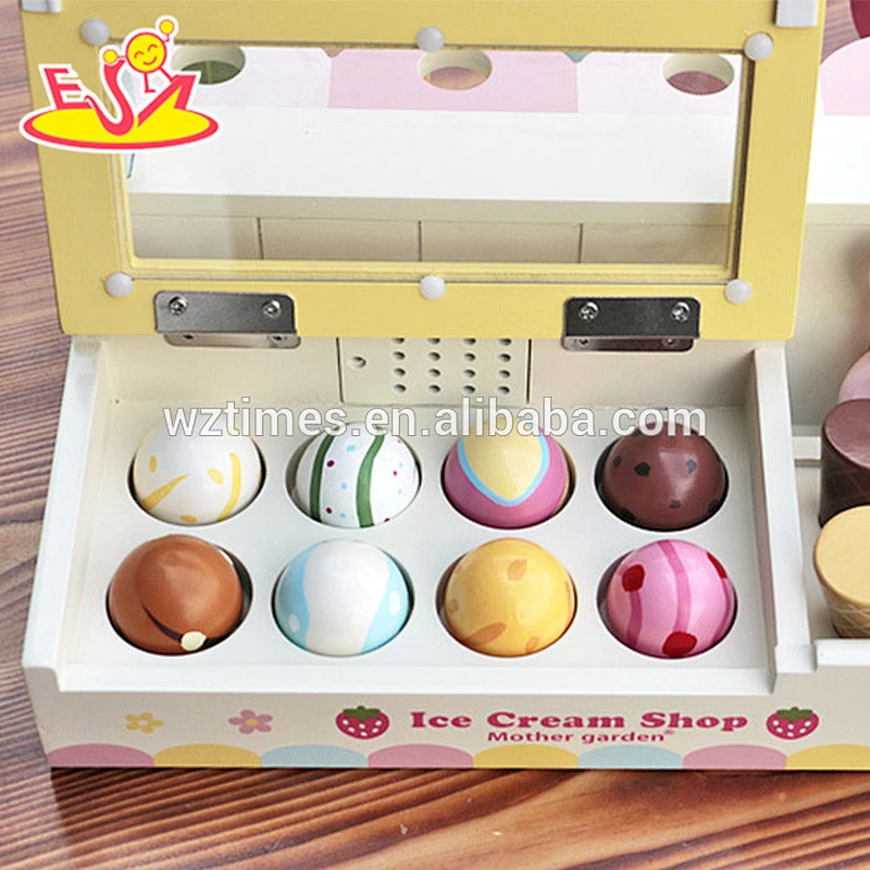 wholesale children wooden ice cream toy DIY baby wooden ice cream toy popular kids wooden ice cream toy W10A038