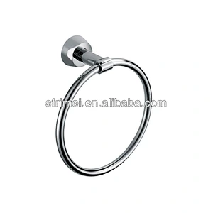 Bathroom Plated Chrome Wall-mounted 304 Stainless Steel Hanging Round Towel Ring KL-ZF635