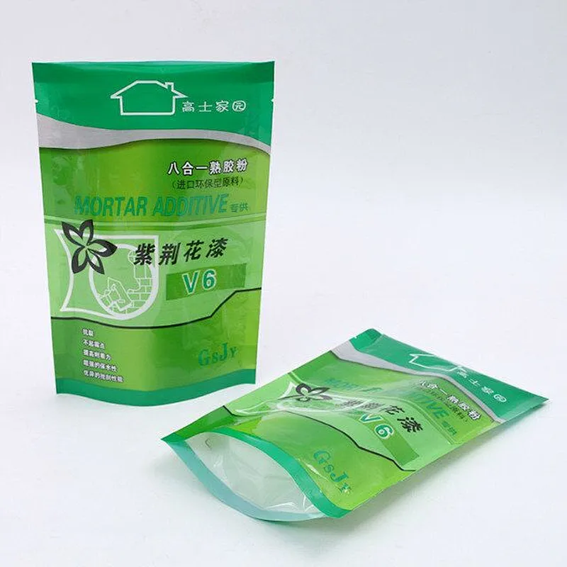 Green PE bag cooked rubber powder packaging industry use