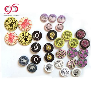 Promotion high quality star button badge/tin button badge+2