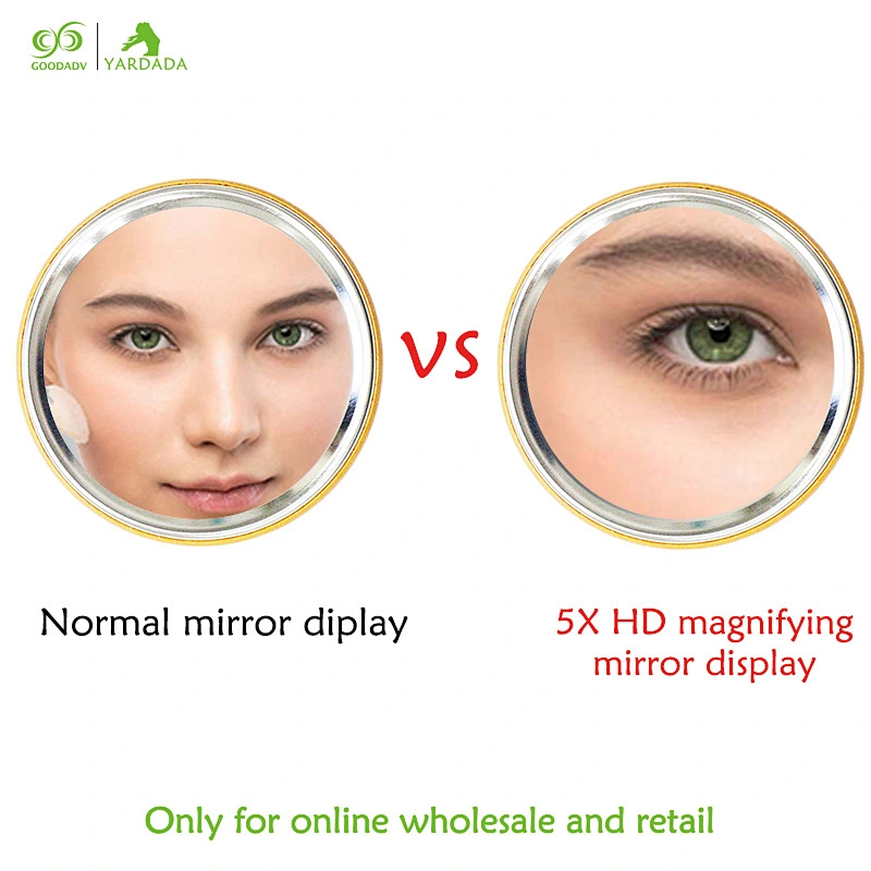2018 football pattern 5X Lighted makeup mirror / parabolic mirror / world cup gift hand mirror hot sale in stock