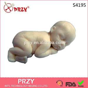 S4195 PRZY New Fashion 2D Silicone Soap / Clay / Plaster Mold-Lifelike / Newborn Baby Fynn