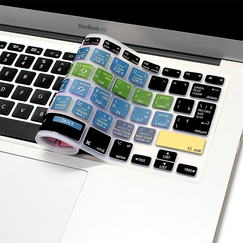 OEM traktor kontrol s4 shortcut keyboard covers Silicone Russian Keyboard laptop skin Dust Covers for macbook air keyboard skin