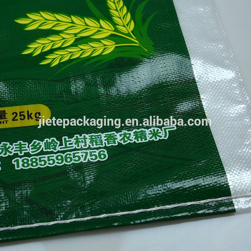 pp pe plastic woven bag for wheat flour, rice 25kg with color printing