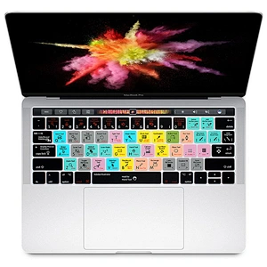 Waterproof custom silicone keyboard cover Ado be Illustrator AI Shortcuts Silicone Keyboard Protector For mac pro with touch bar
