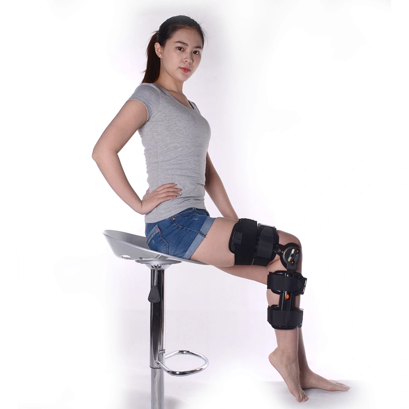 Medical Hinged adjustable knee brace Joint Fixation Adjustable Orthopedic Support