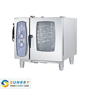 Kitchen equipment 6-tray electric combi oven baking with air circulation