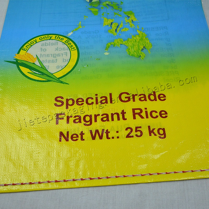 Made in china printed plastic rice packaging bag for packing paddy flour corn sugar