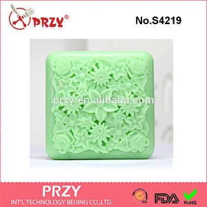 S4219 PRZY FlowerA - handmade design soap mold silicone soap mold decorative soap molds