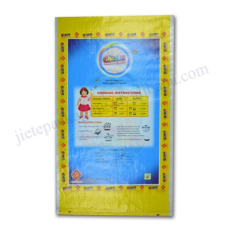 Design printed plastic rice packaging bag for rice,basmati biryani rice bag
