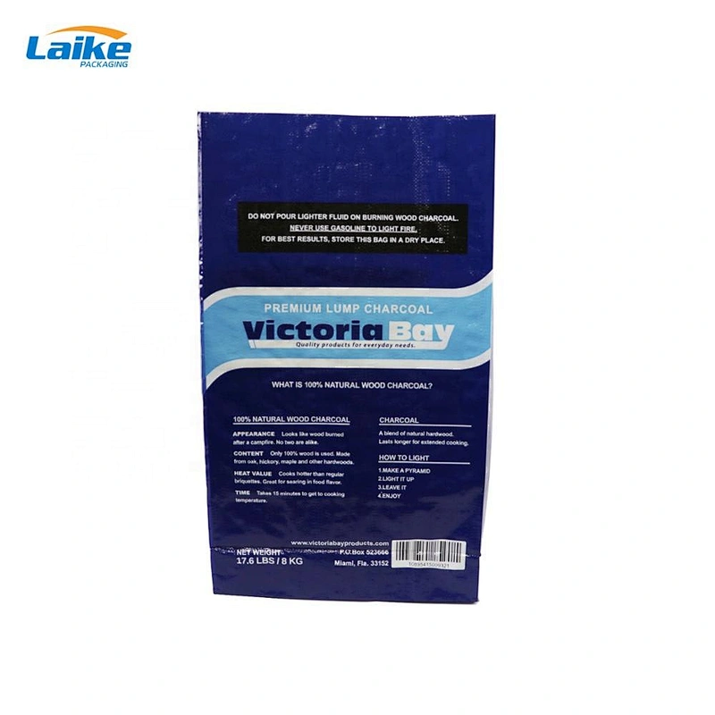 Manufacturer Custom Printing 2 Layer gravure printing pp woven Charcoal packing Bags 5kg 10kg