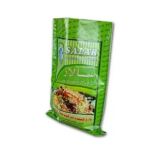 20kg 25kg transparent plastic color printing rice bag for flour, wheat packaging