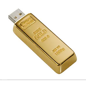 Golden usb flash drive pen drive 8GB 16GB 2GB 4GB Gold Bar USB 2.0 Flash memory