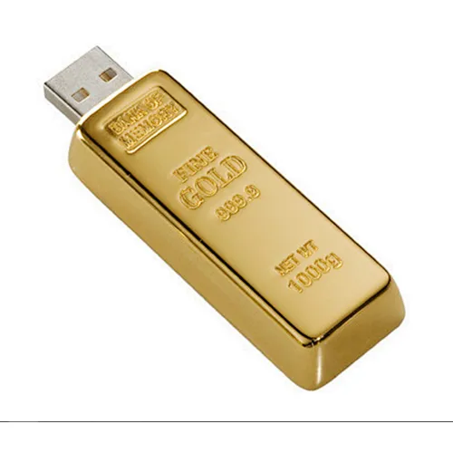 Golden usb flash drive pen drive 8GB 16GB 2GB 4GB Gold Bar USB 2.0 Flash memory