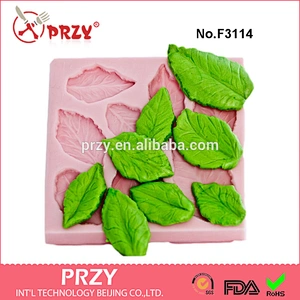 PRZY F3114 Silicone Leaf Mold,Rose Flower Leaf Mold,Sugar Leaf Mold