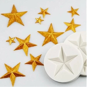 Stars fondant silicone mold for cake, chocolate making