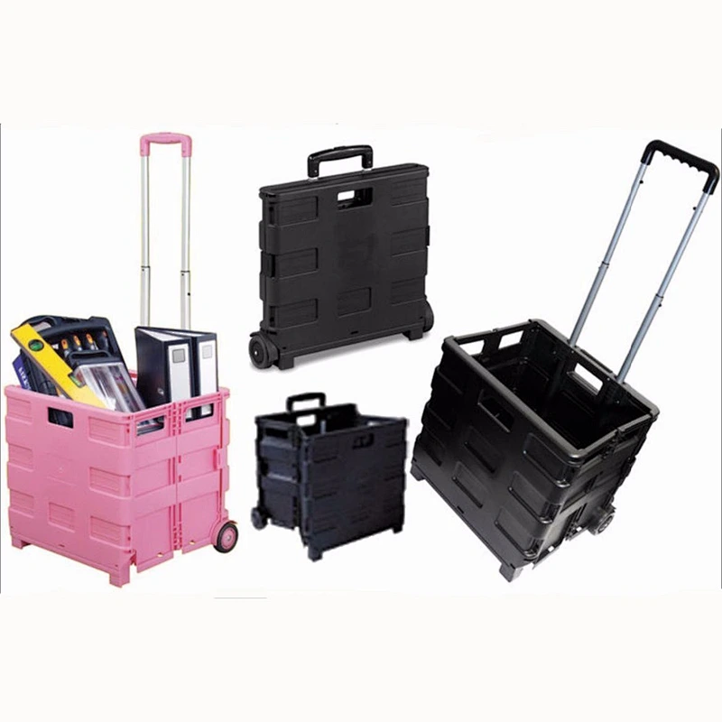 25/35KG FOLDING SHOPPING TROLLEY STORAGE BOOT CART BOX CRATE CAR VAN CAMPING