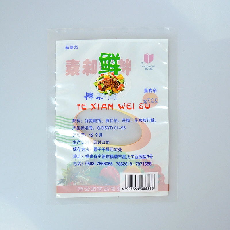 Wholesale PE plastic food vacuum packaging bag with foil film for snack