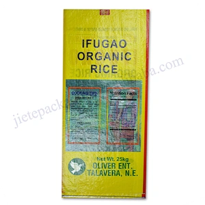 Transparent plastic bopp laminated 25kg pp woven rice packaging bag export to Philippines