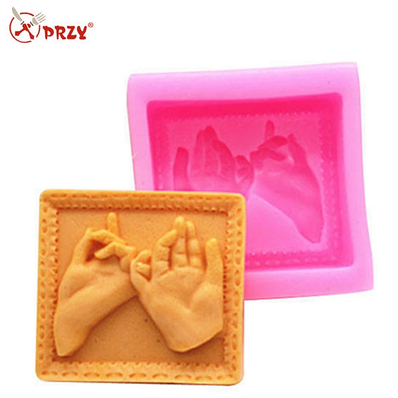 S3107 3D Pull finger Craft Art Silicone Soap Mold Chocolate mold
