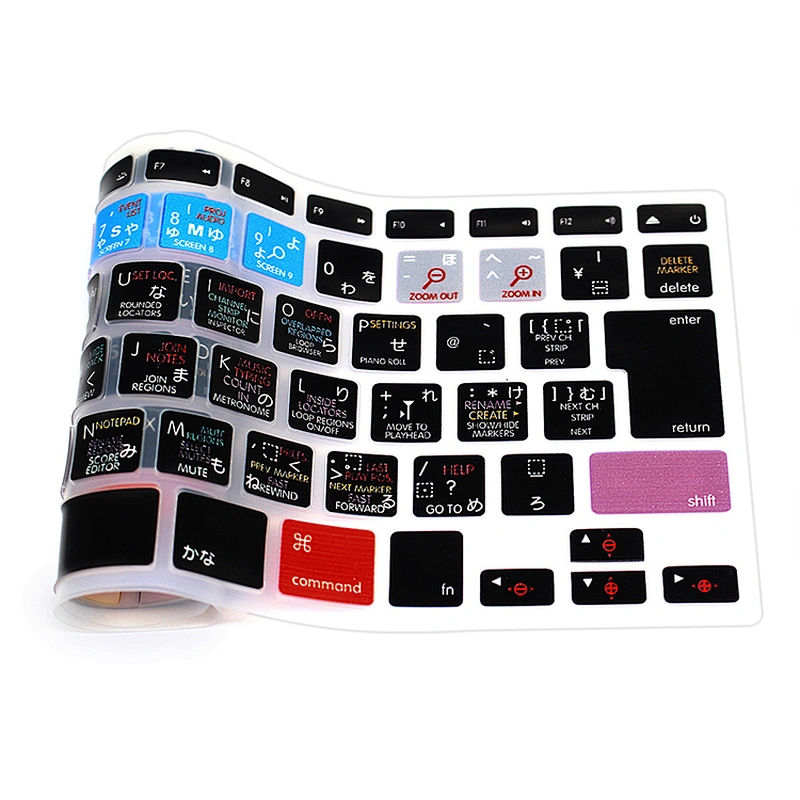 Ali baba Online Shopping Anti Dust laptop Protector Film for Macbook Silicone Keyboard Skin Logic Pro X Keyboard Cover shortcut