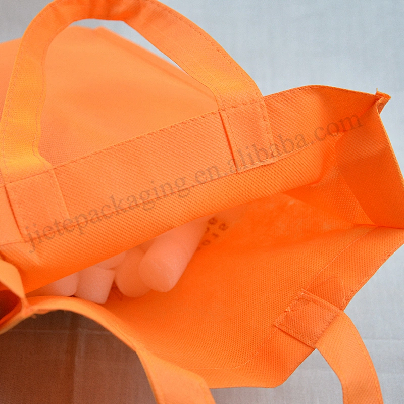 Orange Folding Non Woven Portable Bag for Shopping ,promotion and market